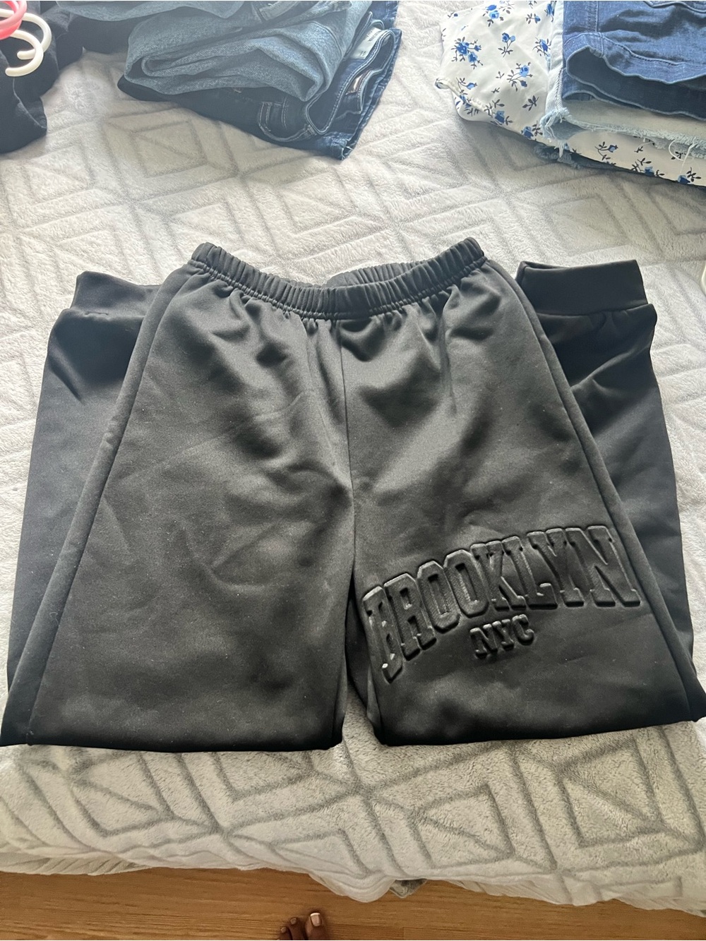 Brooklyn NYC Black Kids Sweatpants